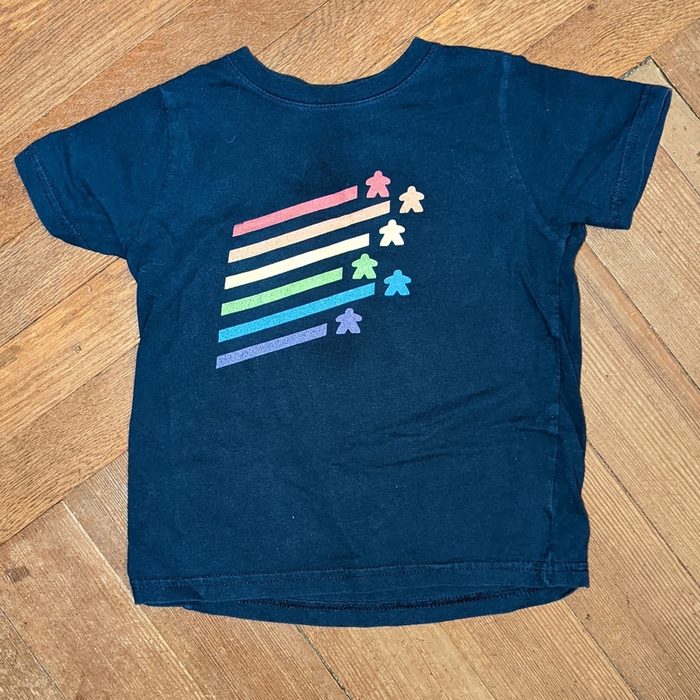 Carcassonne Meeple rainbow shirt 4 4T Pride